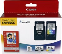 Canon - PG-240XL/CL-241XL 2-Pack High-Yield Ink Cartridges + Photo Paper - Black/multicolor - Front_Zoom