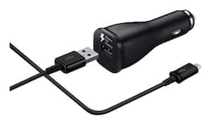 Samsung - Adaptive Fast Charging Vehicle Charger - Black - Front_Standard