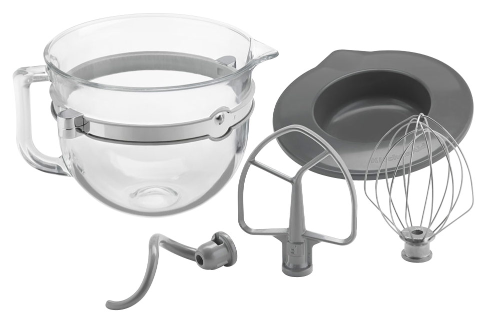 Angle View: KSMF6GB F-Series Accessory Bundle for Select KitchenAid Stand Mixers - White/Gray