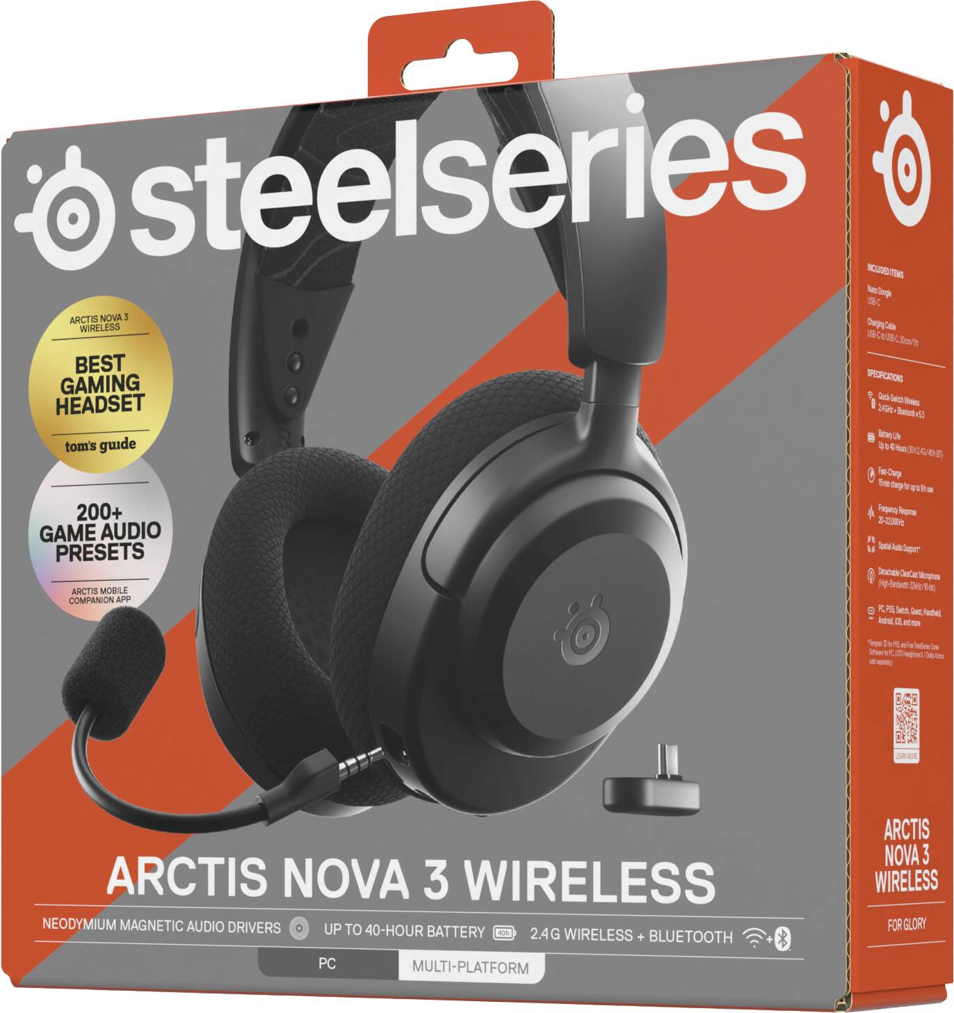 SteelSeries UT ML MP BARCTIS NOWA 3 WIRELESS C - BEST GAMING HEADSET 2020 tom's guide - 200+ GAME AUDIO PRESETS - ARCTIS MOBILE COMPANION APP - ARCTIS NOWA 3 WIRELESS NEODYMIUM MAGNETIC AUDIO DRIVERS UP TO 40-HOUR BATTERY 2.4G WIRELESS + BLUETOOTH PC MULTI-PLATFORM ARCTIS NOWA 3 WIRELESS FOR GLORY