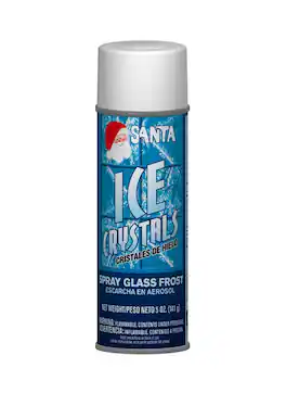 CC Christmas Decor - Santa Winter Christmas Ice Crystals Spray - 5 Ounces - White