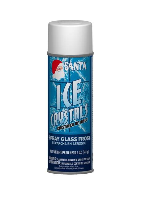 CC Christmas Decor - Santa Winter Christmas Ice Crystals Spray - 5 Ounces - White