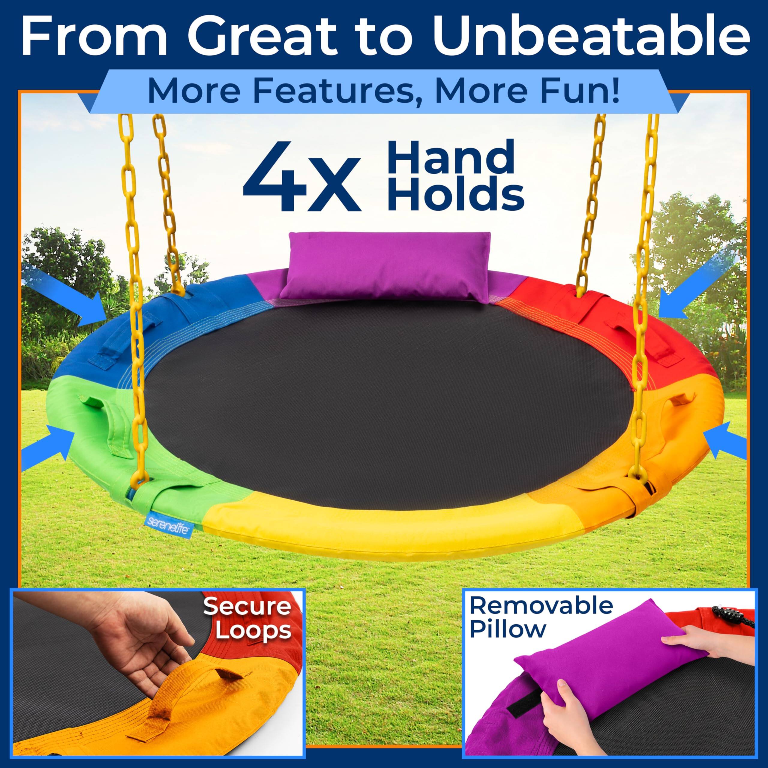 From Great to Unbeatable  
More Features, More Fun!  

4X Hand Holds  

Secure Loops  

Removable Pillow
