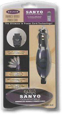 Front Standard. Belkin - Enhanced Car Power Cord for Sanyo Cell Phones.