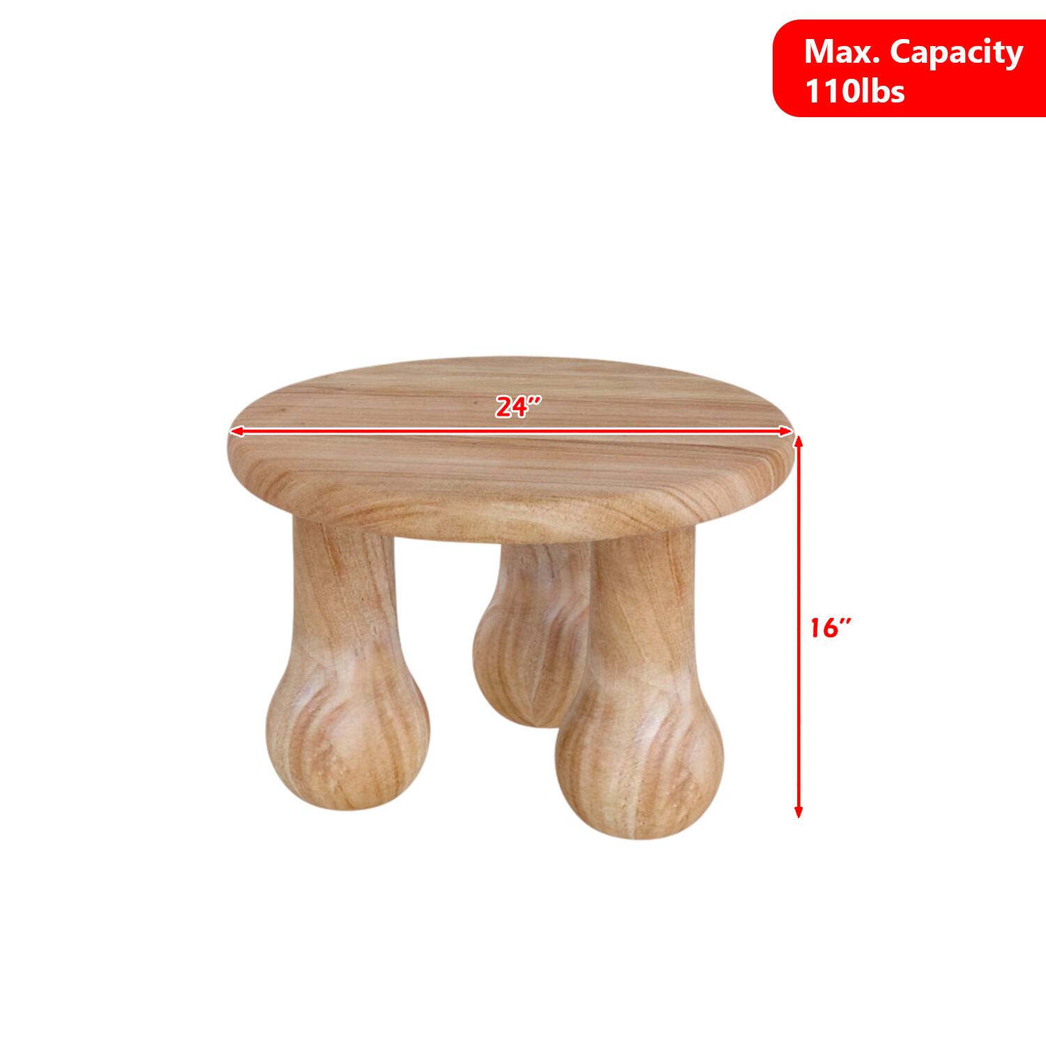 Max. Capacity 110lbs  
24"  
16"