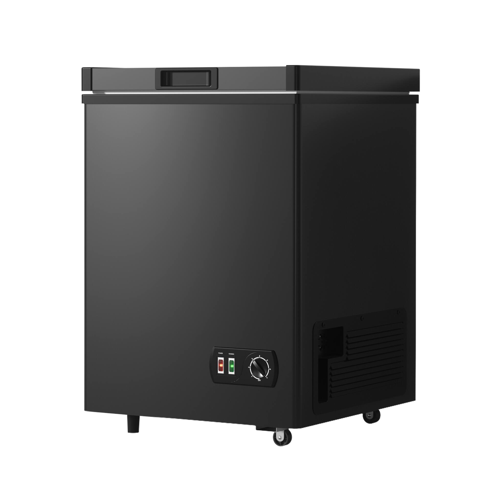 Alt View 1. Vaczon - 4.2 Cu. Ft. Chest Freezer, Compact Deep Freezer with Adjustable Temperature, Quiet Free-Standing Top Door, Energy Saving - Black.