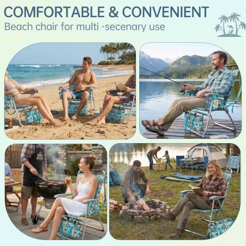 COMFORTABLE & CONVENIENT  
Beach chair for multi-scenario use