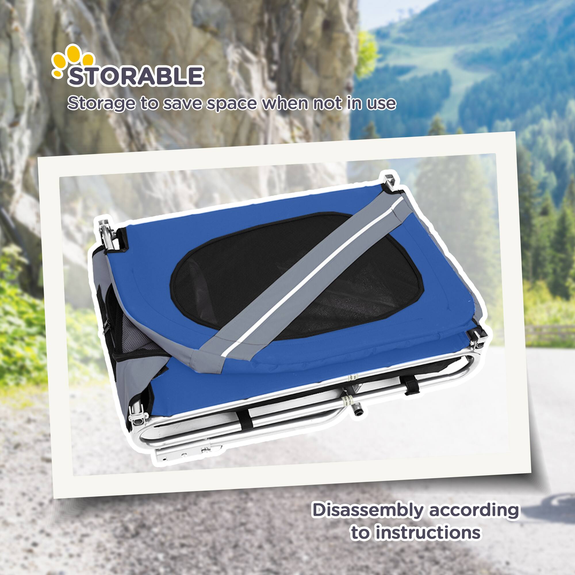 STORABLE  
Storage to save space when not in use  

Disassembly according to instructions