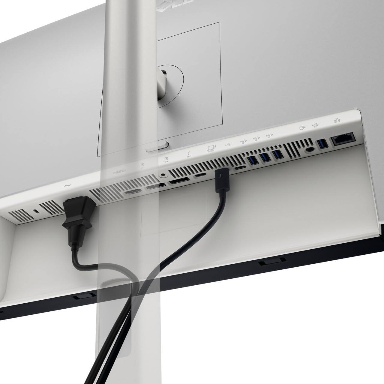 Left. Dell - Dell UltraSharp U2725QE 27 Inch 4K UHD IPS Black 120Hz Thunderbolt 4 Monitor 2 PACK - Dual Monitor Bundle with ZS Cables.