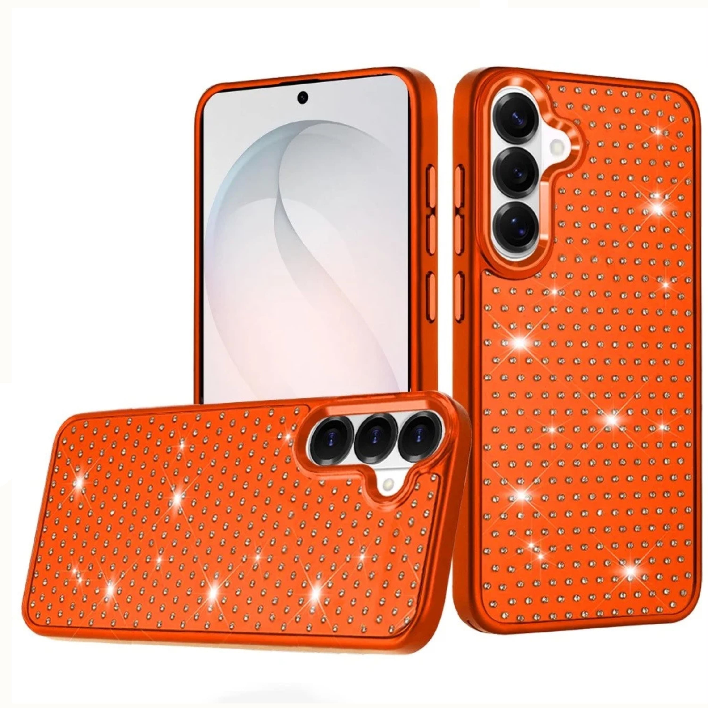 Kitcheniva - Luxury Crystal Bling Protective Cover With Tempered Glass For Samsung S26 6.3 Inch Cosmic - Orange price history on PriceWatchPro