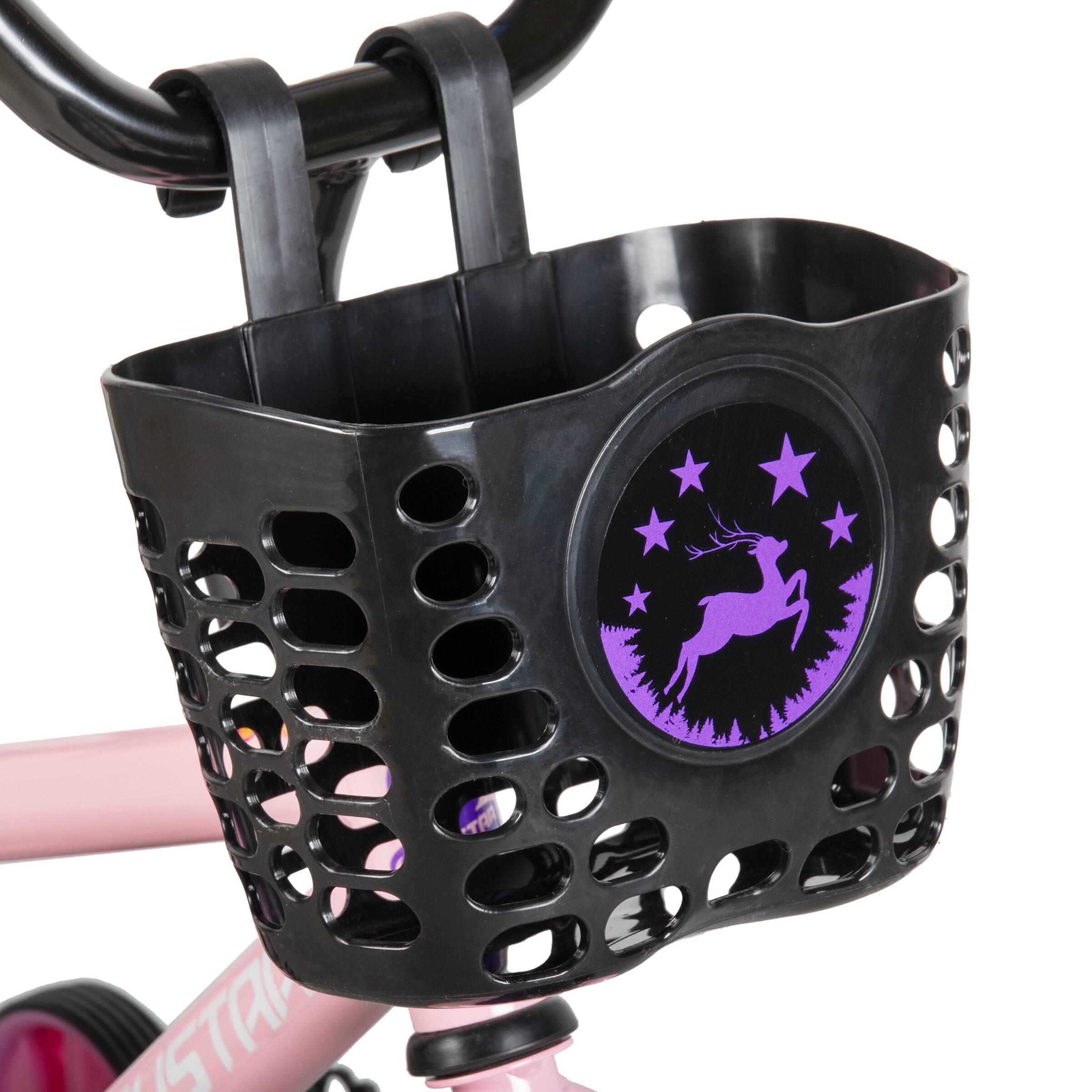 Alt View 5. JOYSTAR - JOYSTAR Cervine 12" Kids Bike with Training Wheels Basket, Coaster Brake Child's Bike for 2-4 Years Old Boys Girls Pink - Pink.