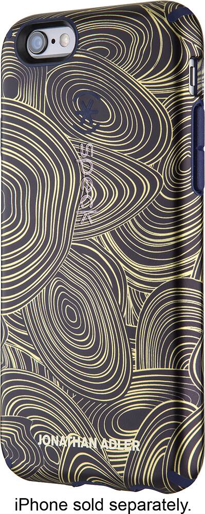 Front. Speck - Jonathan Adler CandyShell Inked Case for Apple® iPhone® 6 Plus - Malachite Black Gold/Berry Black Purple.