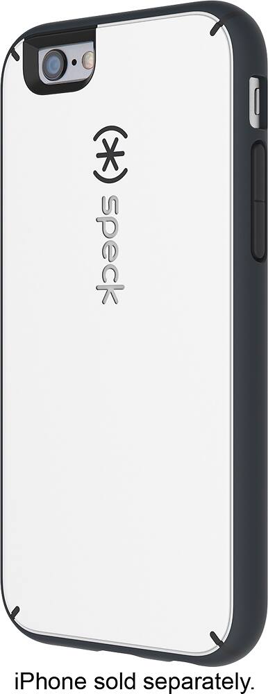 Front. Speck - MightyShell Case for Apple® iPhone® 6s - White/Gray.