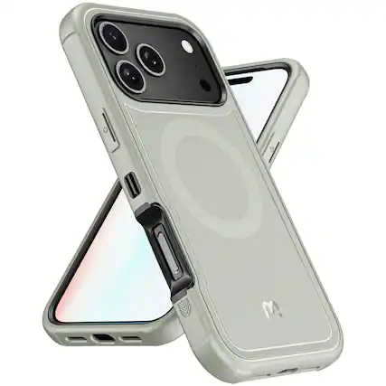 Front. Mybat Pro - MyBat Pro Maverick Series Rogue Edition MagSafe Case for Apple iPhone 17 Pro Max - Grey - Gray.