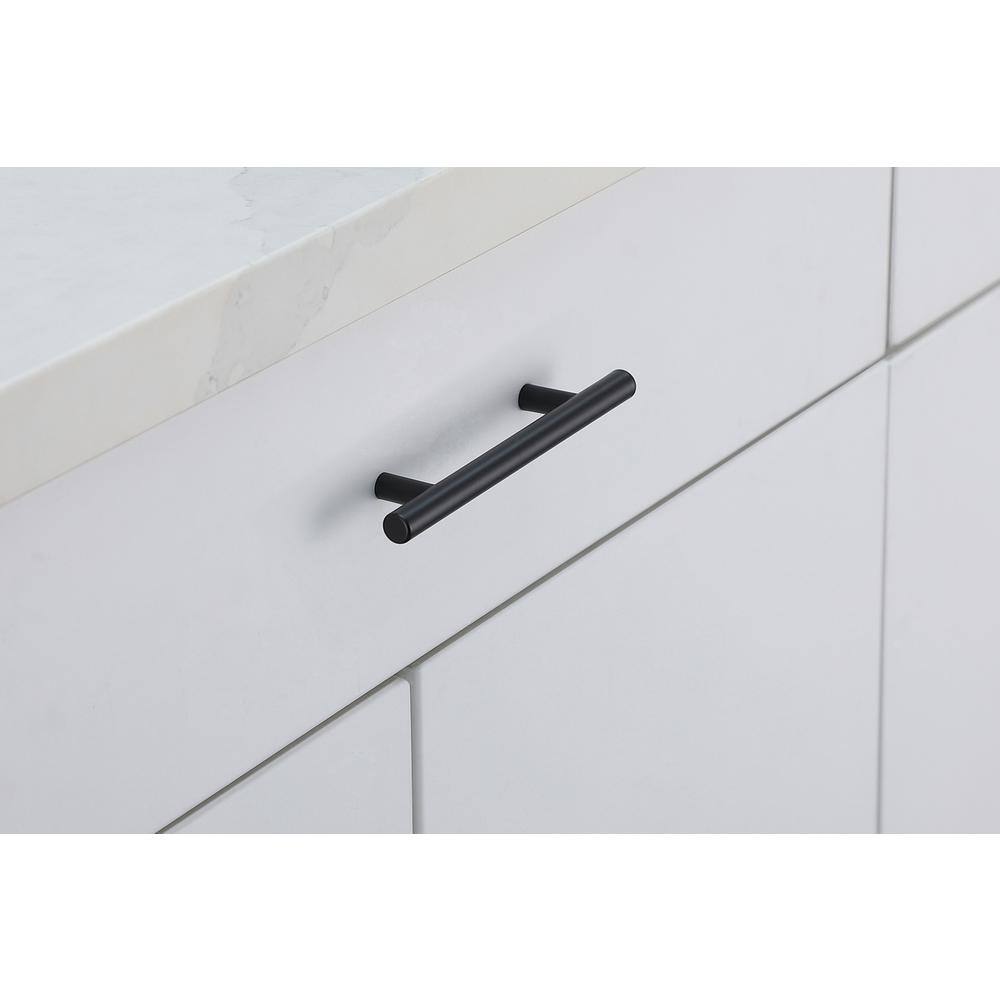 Alt View 1. Elegant Decor - Quinn 4" Center to Center Matte Black Bar Pull Multipack (set of 10) - Matte Black.