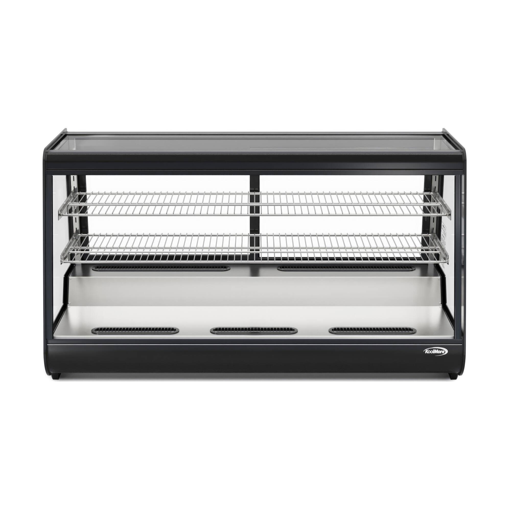 Left. Koolmore - 48 in. Countertop Bakery Display Refrigerator in Black, 7 cu. ft. (CDC-7C-BK) - Black.
