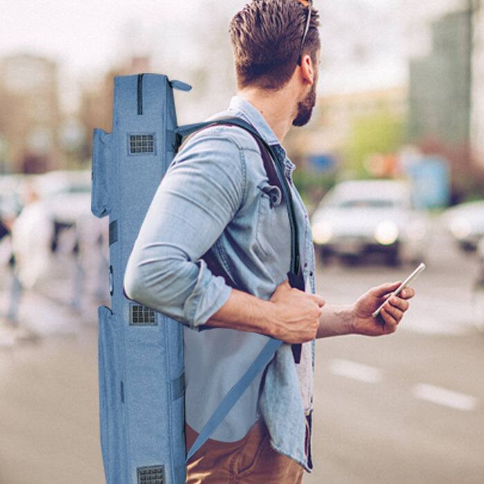 Alt View 3. GSE Games & Sports Expert - Blue 3x4 Soft Pool Cue Case Billiard Pool Cue Stick Carrying Bag- Holds 3 Butts and 4 Shafts - Blue.