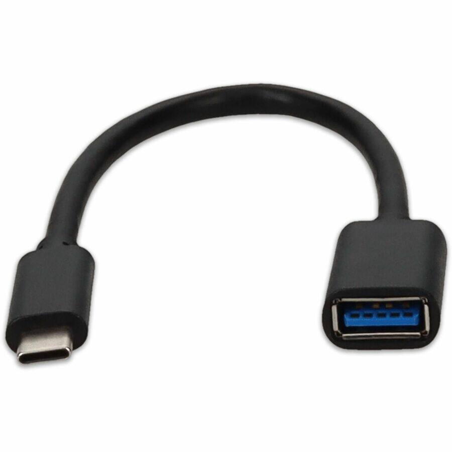 Alt View 7. AddOn - AddOn USB C 3.1 Male to USB A 3.0 Female Black Adapter - 6.69" USB Data Transfer Cable for Portable Hard Drive, Tablet.
