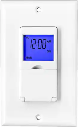 BN-LINK - 7-Day Astronomical Timer Switch, Sunrise-Sunset Programmable, Neutral Wire Required, Single Pole - White
