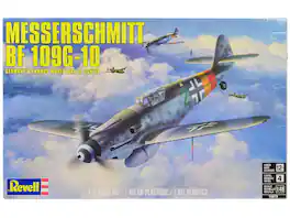 Revell - Level 4 Model Kit Messerschmitt Bf 109G-10 Fighter Aircraft Germany's Famous World War II Fighter 1/48 Scale Model - Multicolor