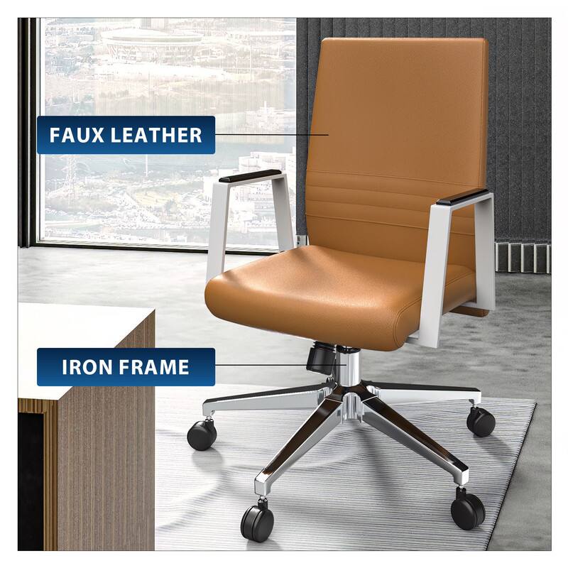 FAUX LEATHER  
IRON FRAME
