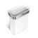 Alt View 2. simplehuman - 58L rectangular sensor can with voice and motion control, white steel - White.