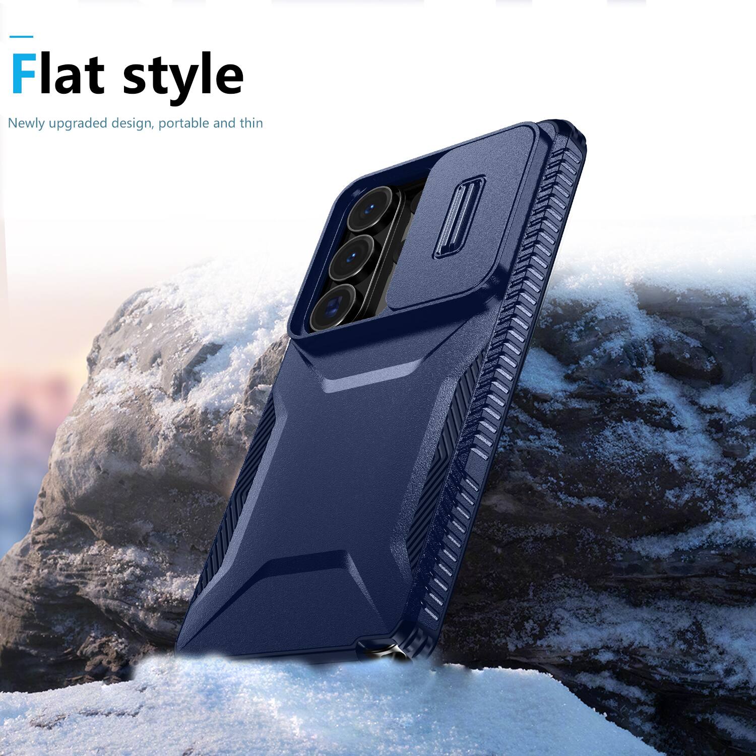 Flat style  
Newly upgraded design, portable and thin