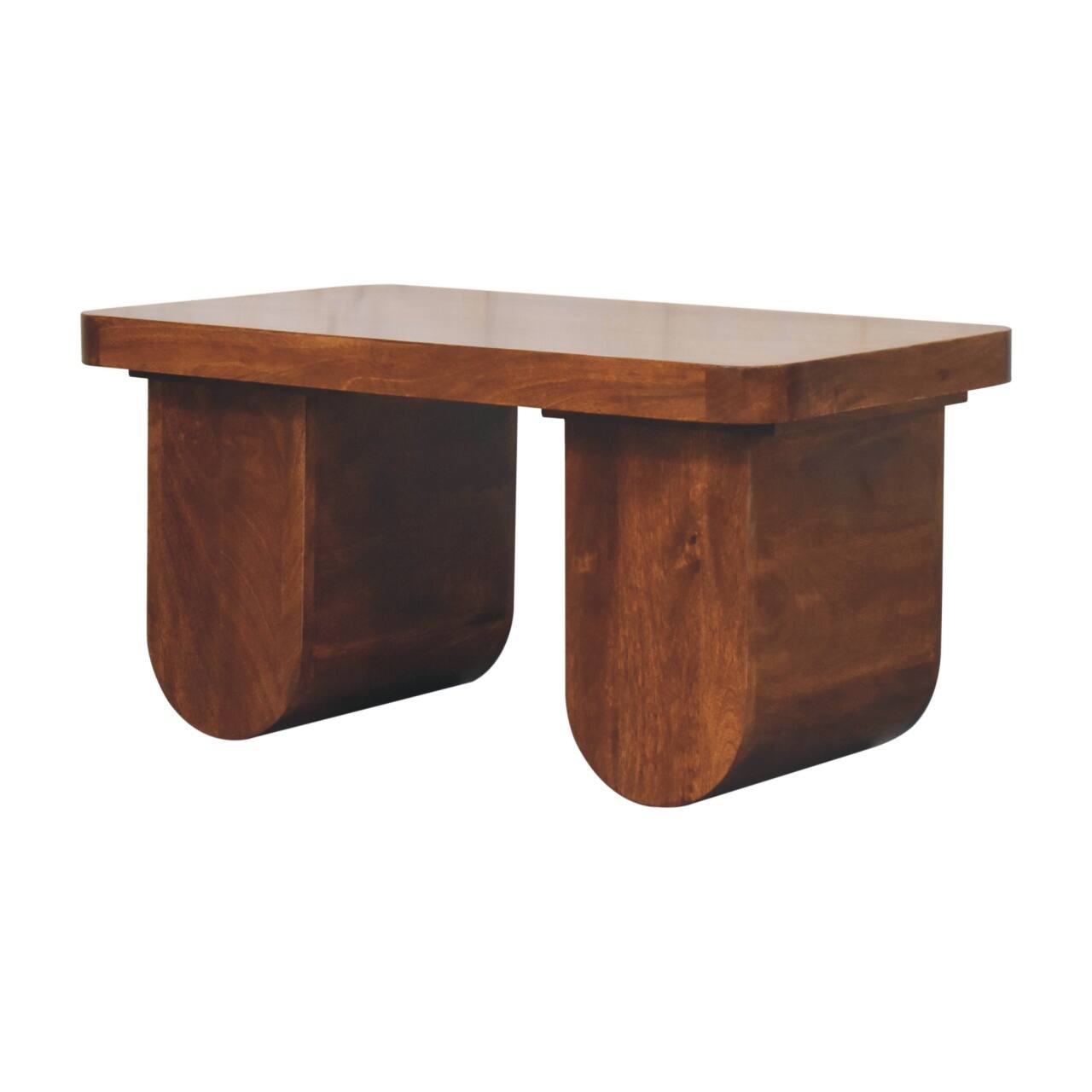Back. Artisan Furniture - Chunky Chestnut Coffee Table - Brown.