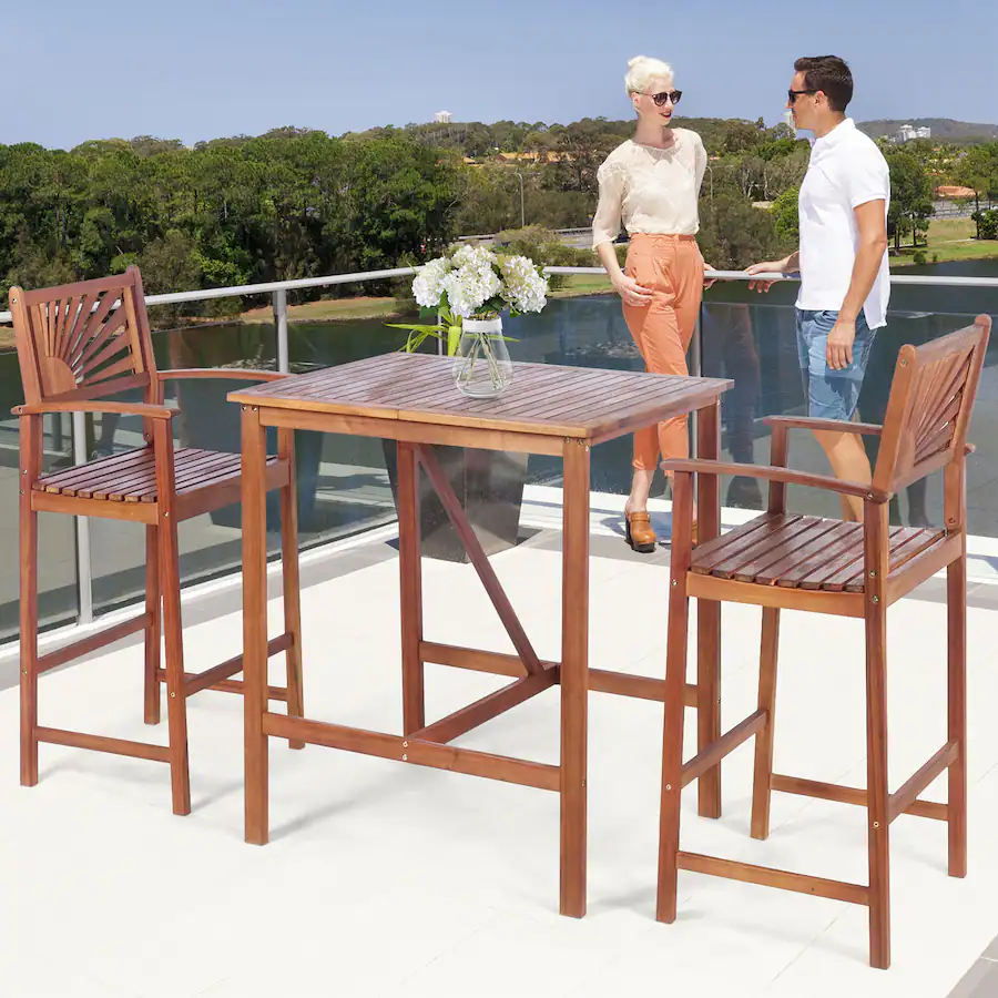 Wood Amazon Patio Table And Chair Sets Midland 7-Piece Outdoor