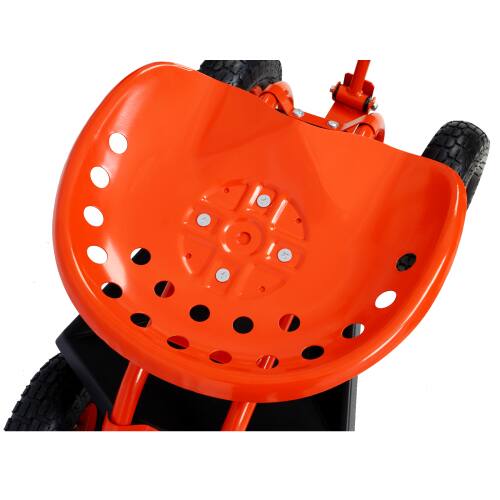 Back. APRILSOUL - Garden Cart Rolling Scooter Adjustable Height Garden Cart with 4 Wheels and Extendable Handle Garden Stool Cart Red - Red.