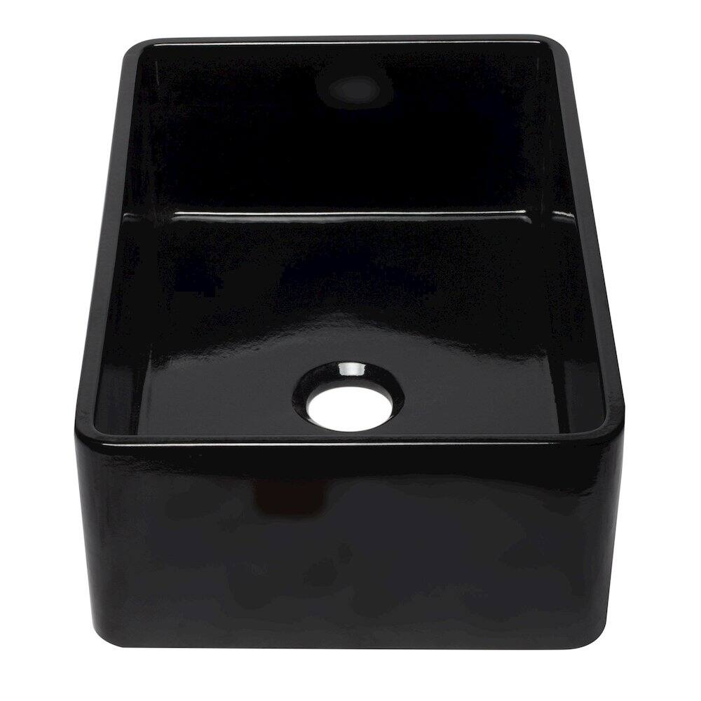 Alt View 2. Alfi - ALFI brand 30 inch Black Reversible Single Fireclay Farmhouse Kitchen Sink - Black.