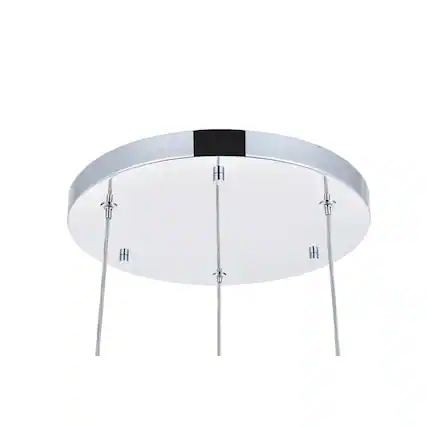 Front. Elegant Lighting - Constellation 3 light Chrome LED Pendant - Chrome.