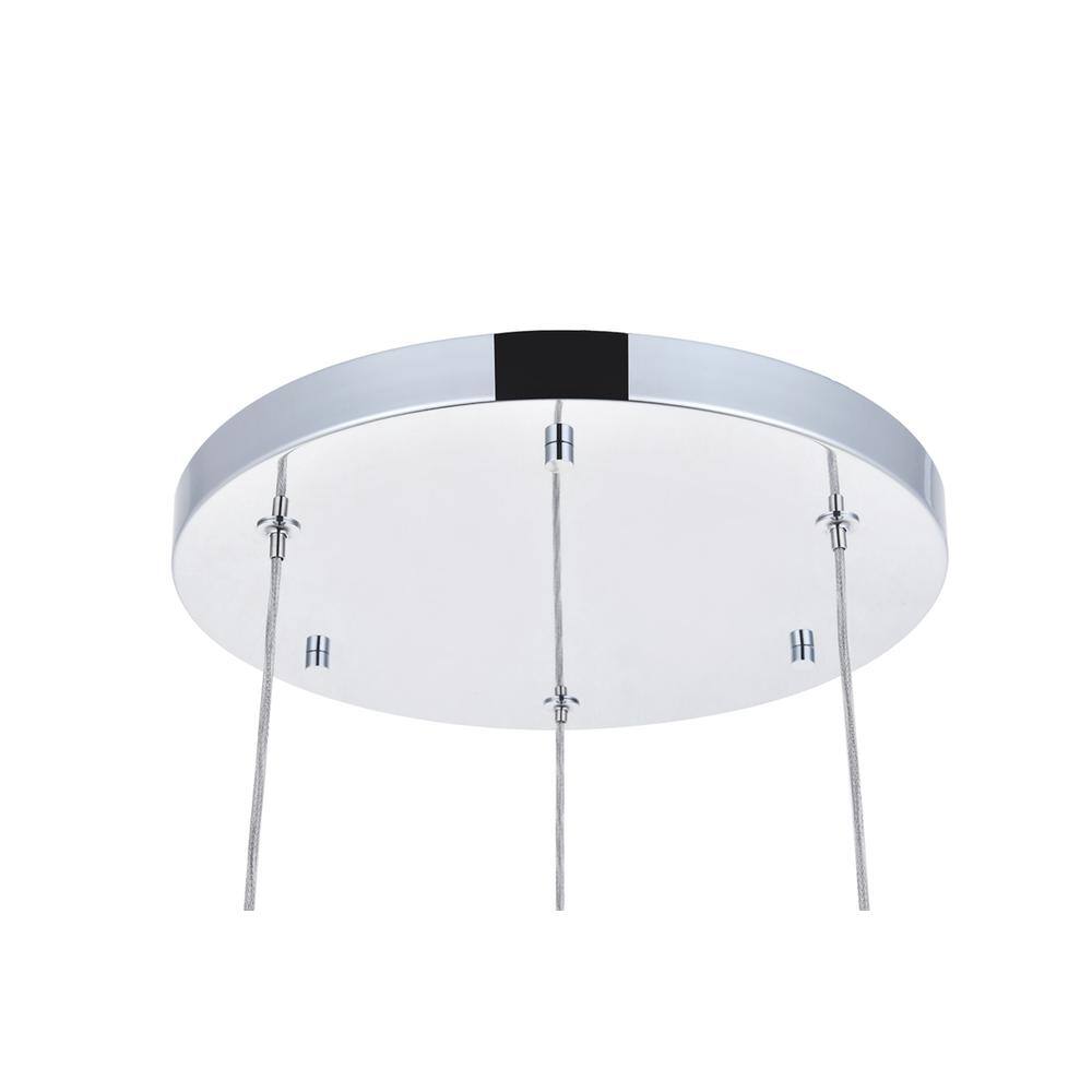 Front. Elegant Lighting - Constellation 3 light Chrome LED Pendant - Chrome.
