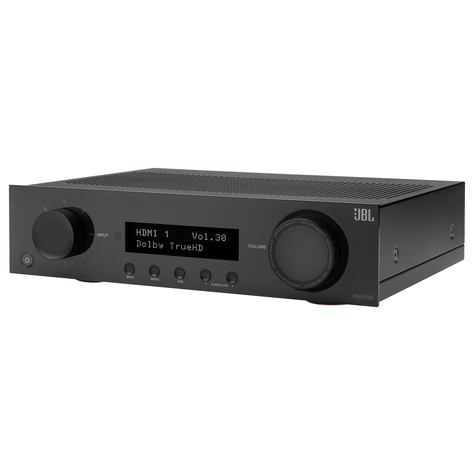 JBL - MA510: MA510 75W 5.2ch Bluetooth and WiFi Capable HDR 8K Ultra HD Compatible AV Receiver - Black - Front_Zoom