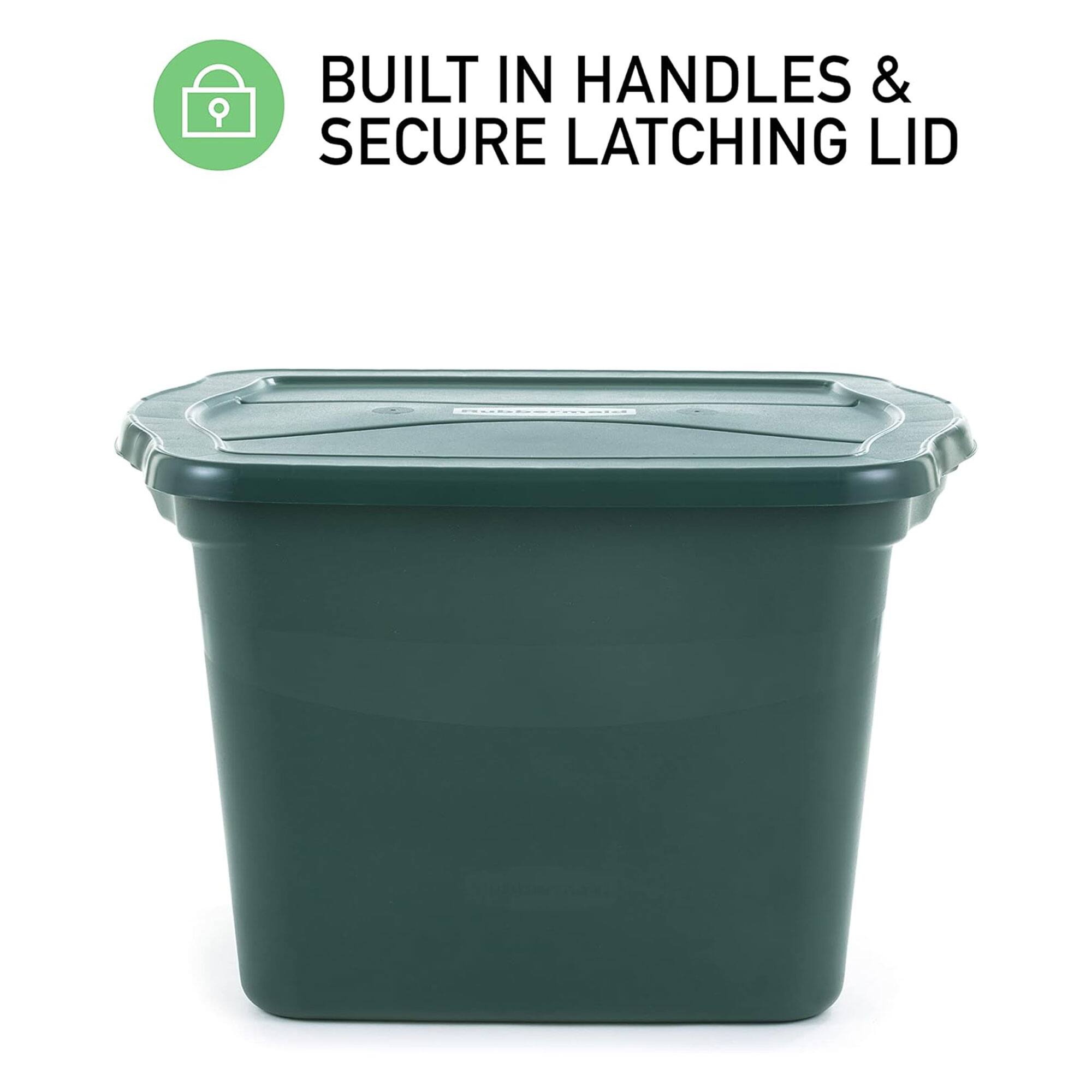 BUILT IN HANDLES & SECURE LATCHING LID