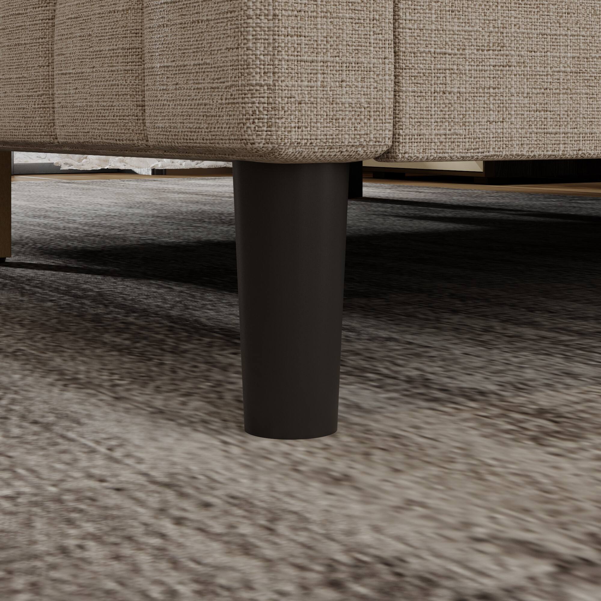 Alt View 5. Famapy - Famapy Upholstered Bed Frame: USB - Equipped, Reinforced Slats & Modern Design - White.