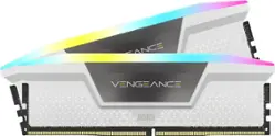 CORSAIR - VENGEANCE RGB 32GB (2x16GB) DDR5 6000MHz C36 UDIMM Desktop Memory - White - Front_Zoom