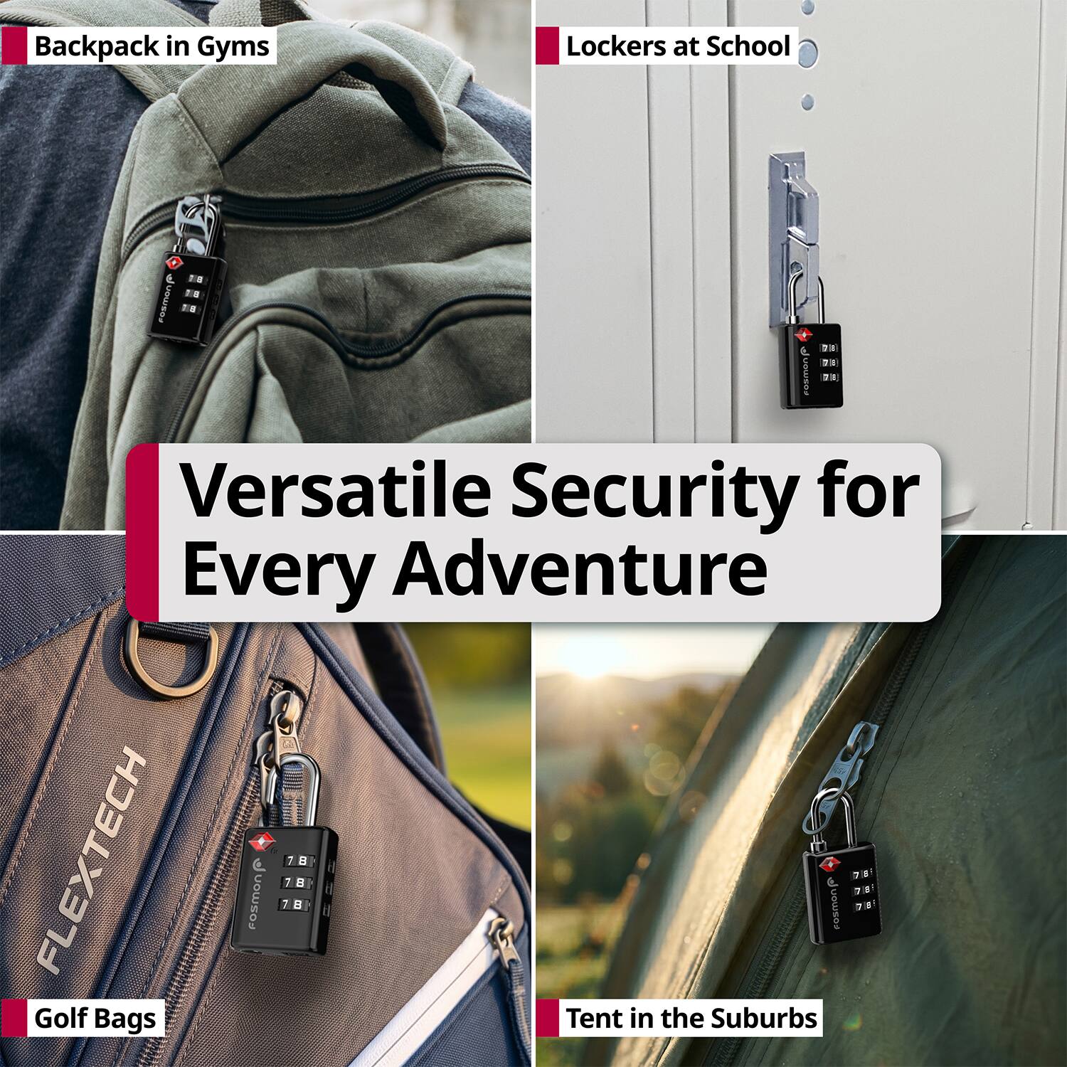 Backpack in Gyms Lockers at School & Golf Bags Tent in the Suburbs

Versatile Security for Every Adventure

FLEXTECH

Fosmon
