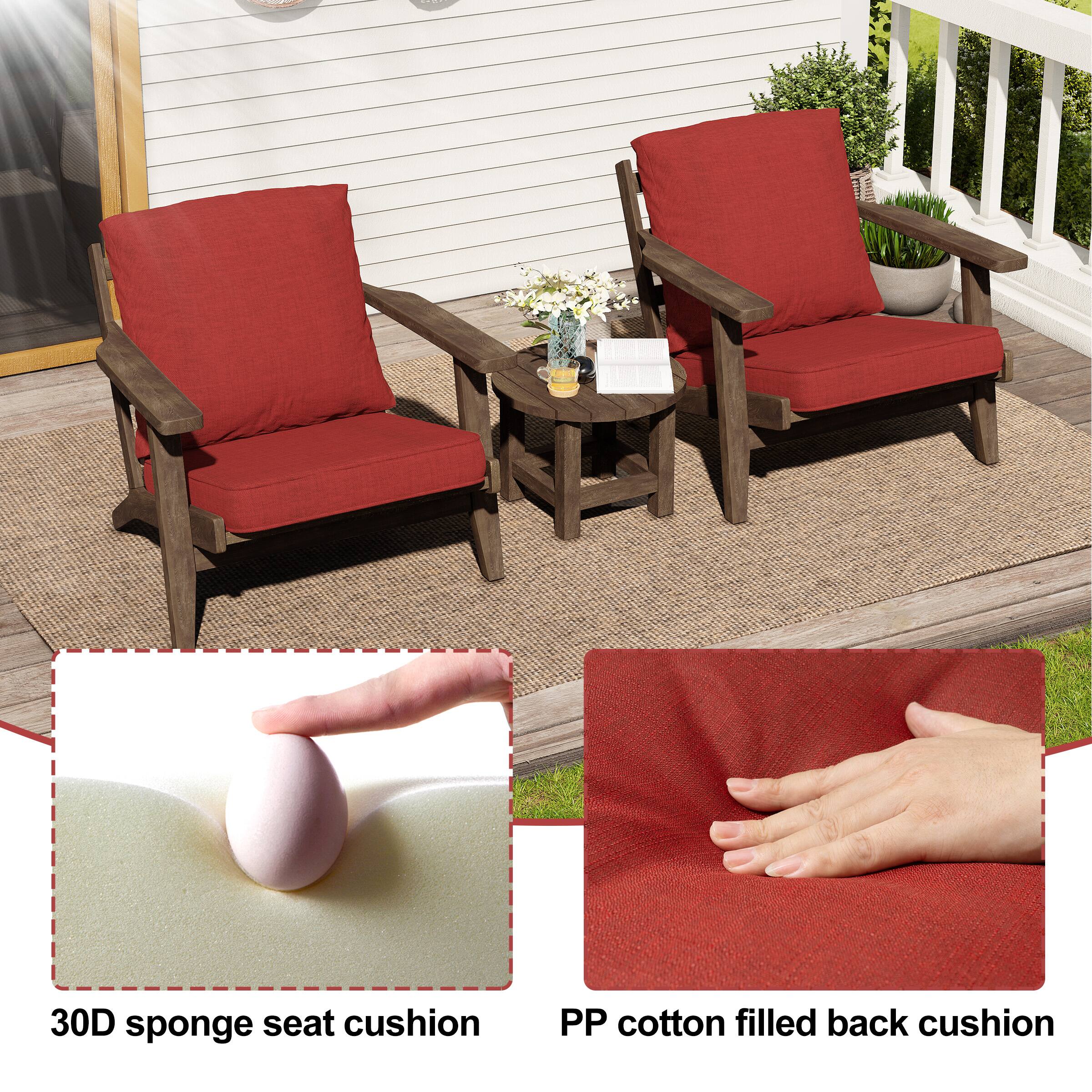 30D sponge seat cushion  
PP cotton filled back cushion