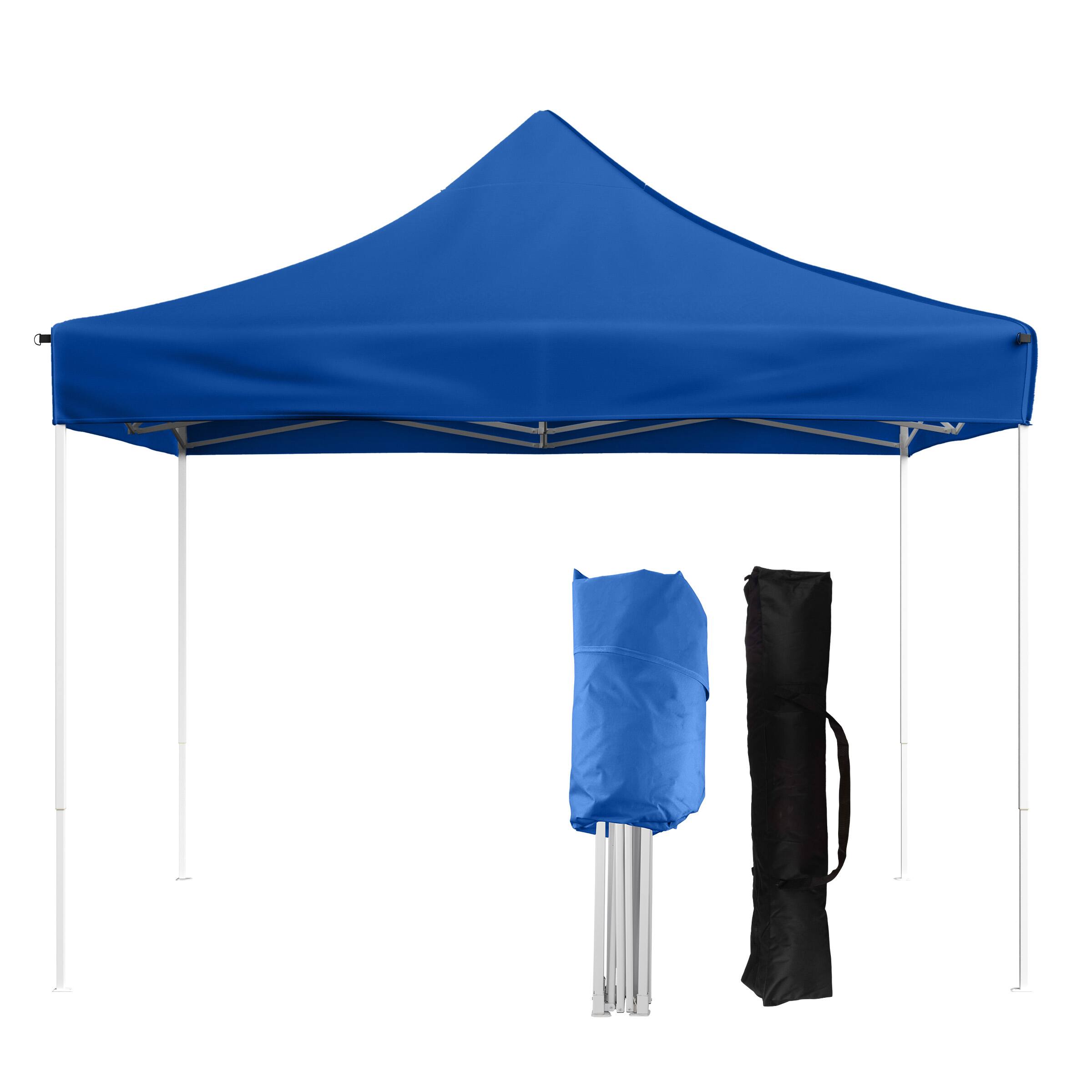Alt View 1. Stalwart - 10x10 ft Pop Up Canopy Tent - Blue.