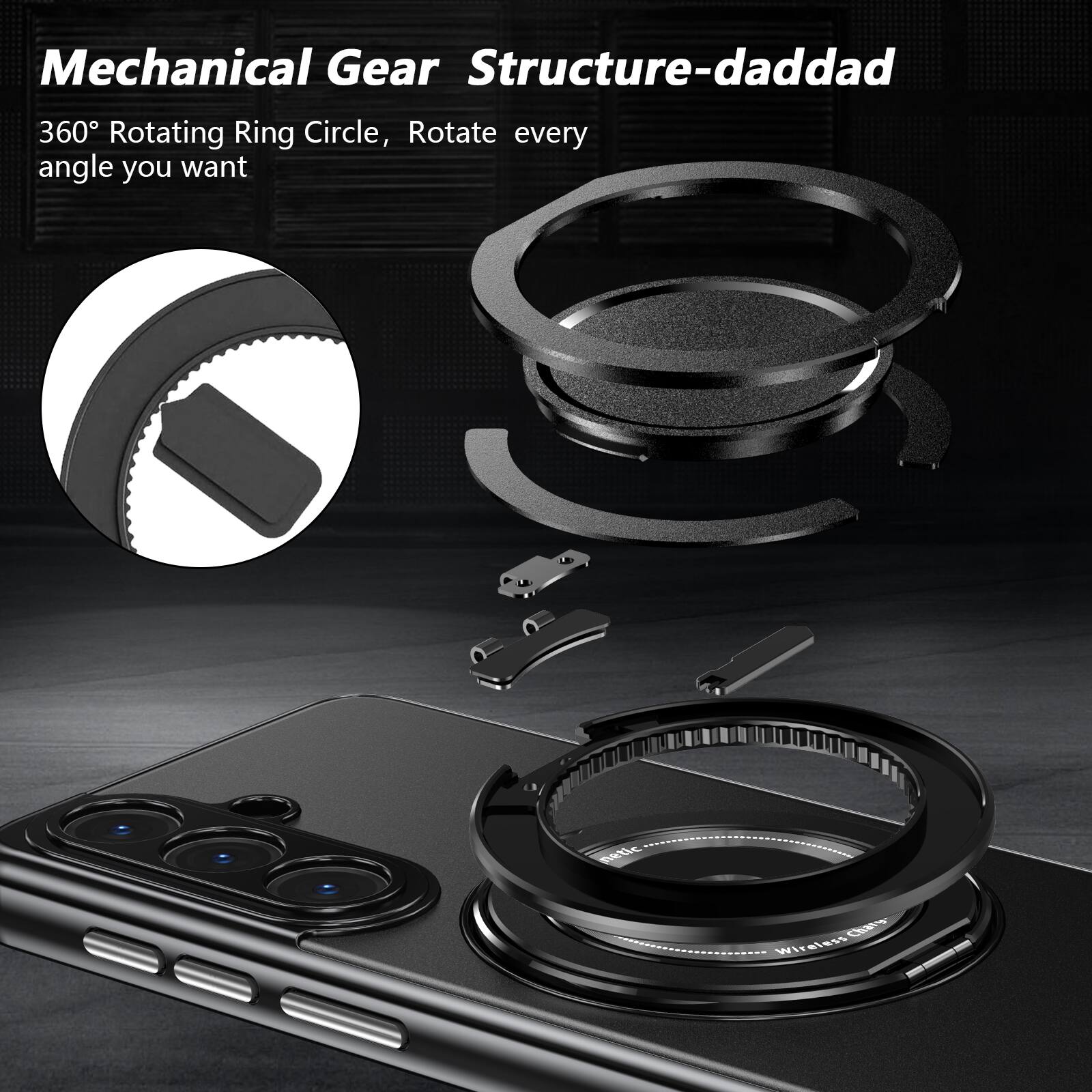 Mechanical Gear Structure-daddad

360° Rotating Ring Circle, Rotate every angle you want