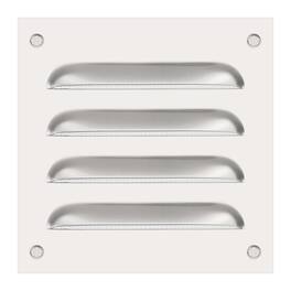 Unique Bargains - 4"x4" Stainless Steel Vent Cover, Screen Air Grille Ventilation Cover HVAC Louvered Grill Built-in Mesh for Home - Silver