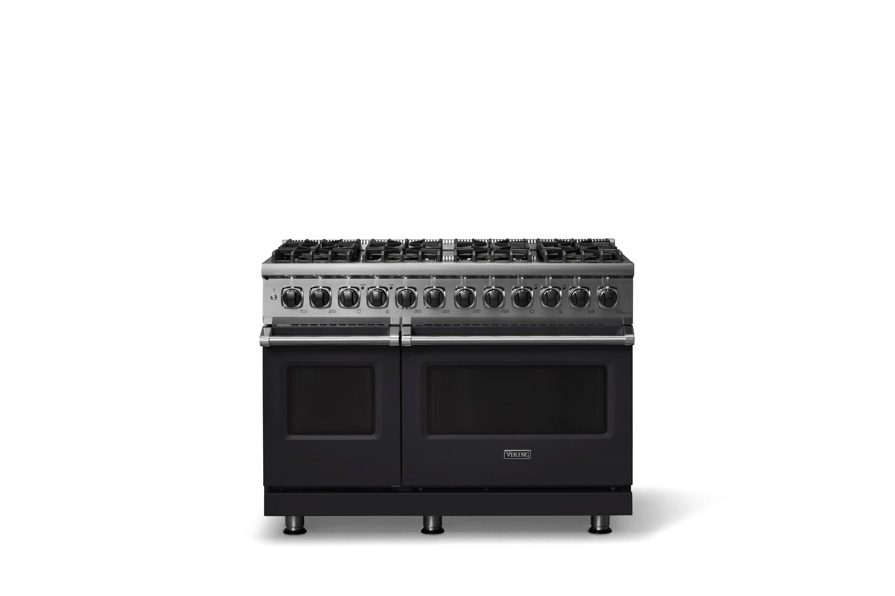 Alt View 3. Viking - 5-Series Gas Open Burner Range - Onyx.