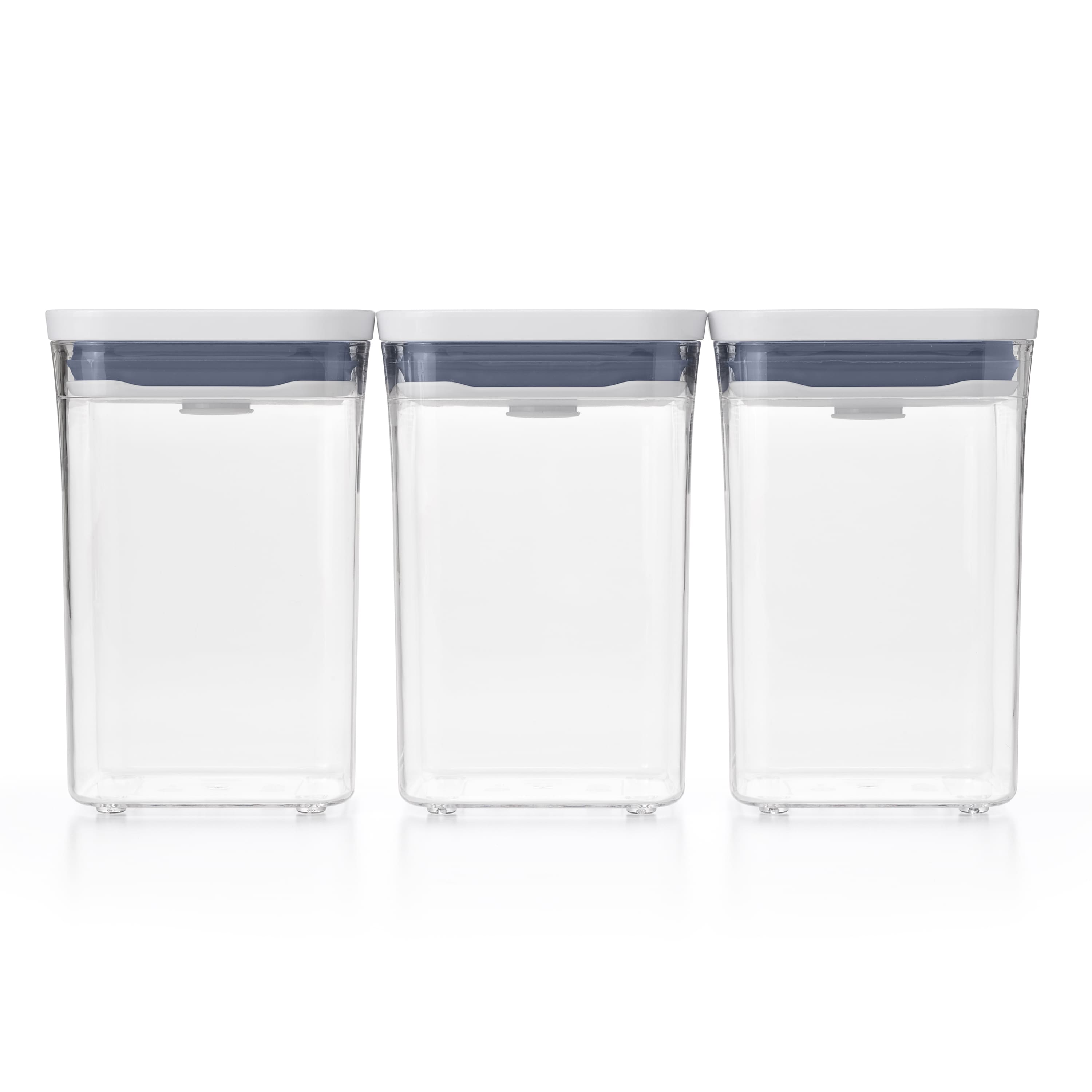 OXO - GG 3-PC Small Square Short Pop Container Set - Clear - Angle_Zoom