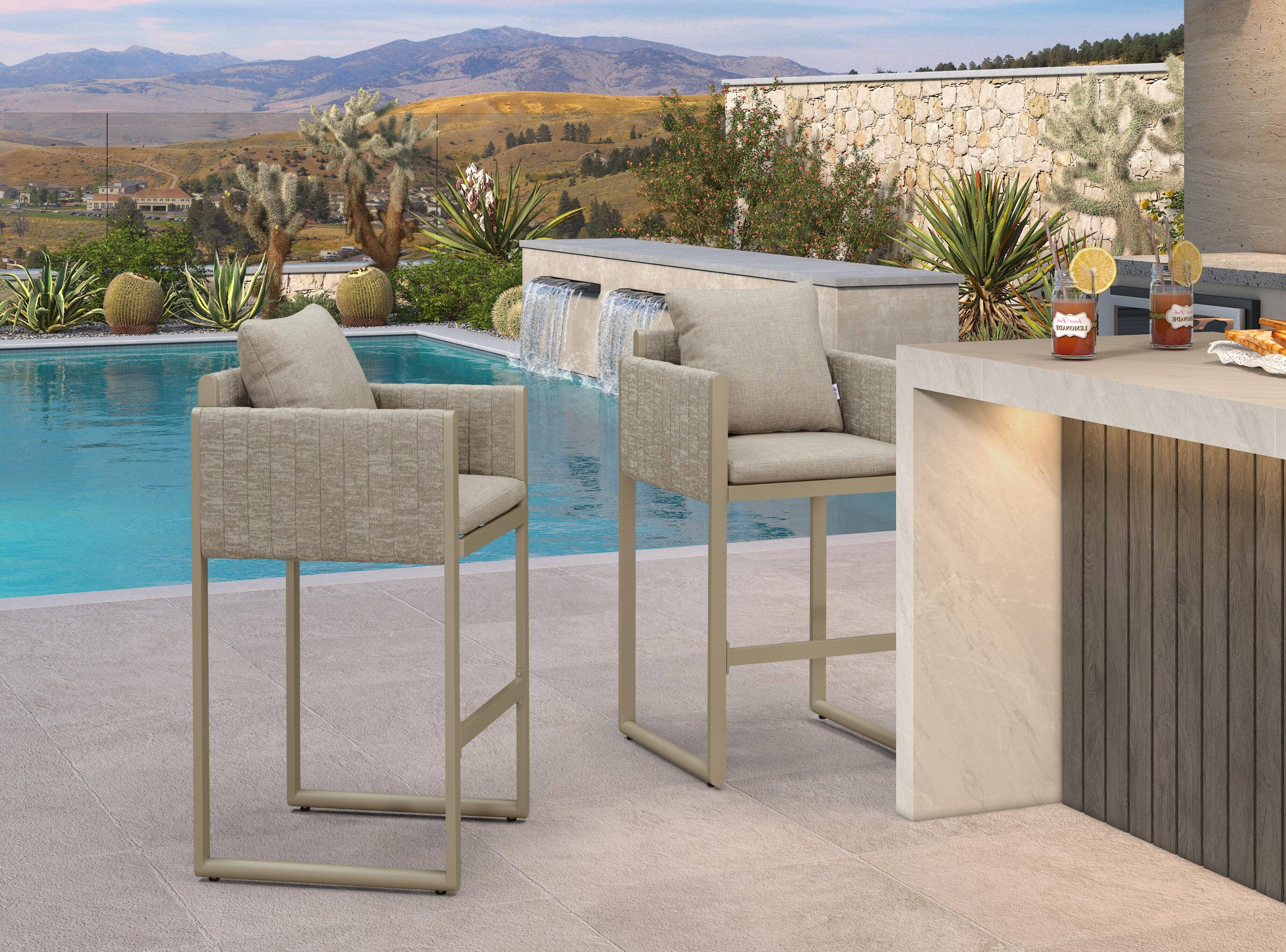 Champagne & Oval Base-Bar Stool