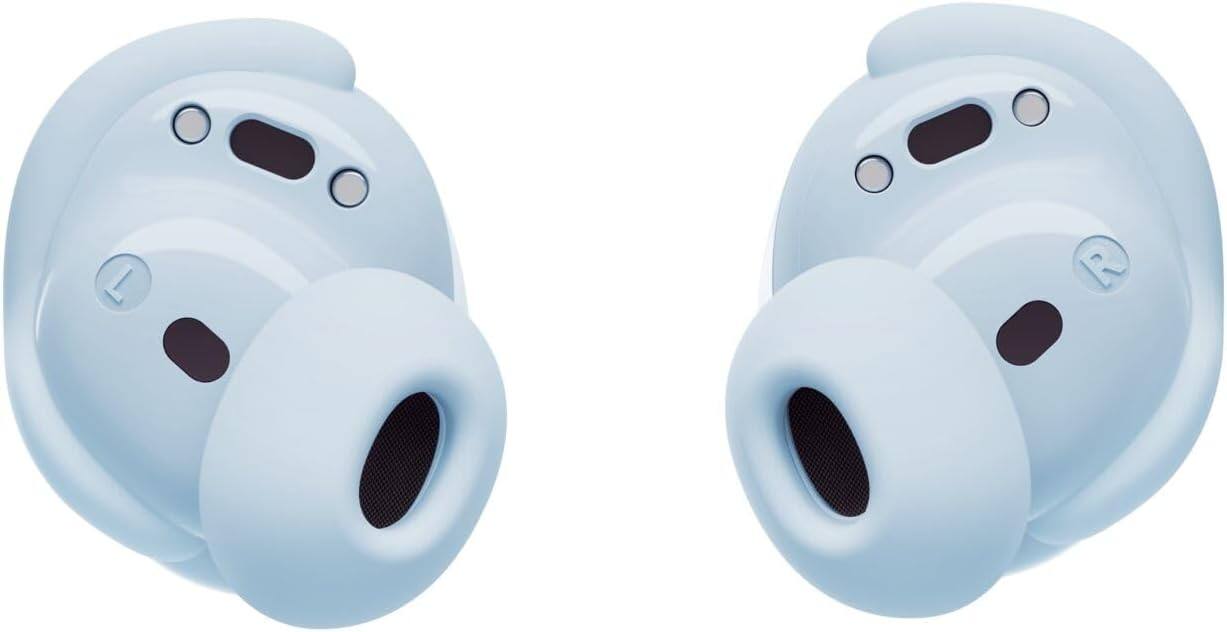 Left. Bose - Bose QuietComfort Earbuds Bundle with Fast Charger - Noise Cancellation (Ice Blue) - Ice Blue.