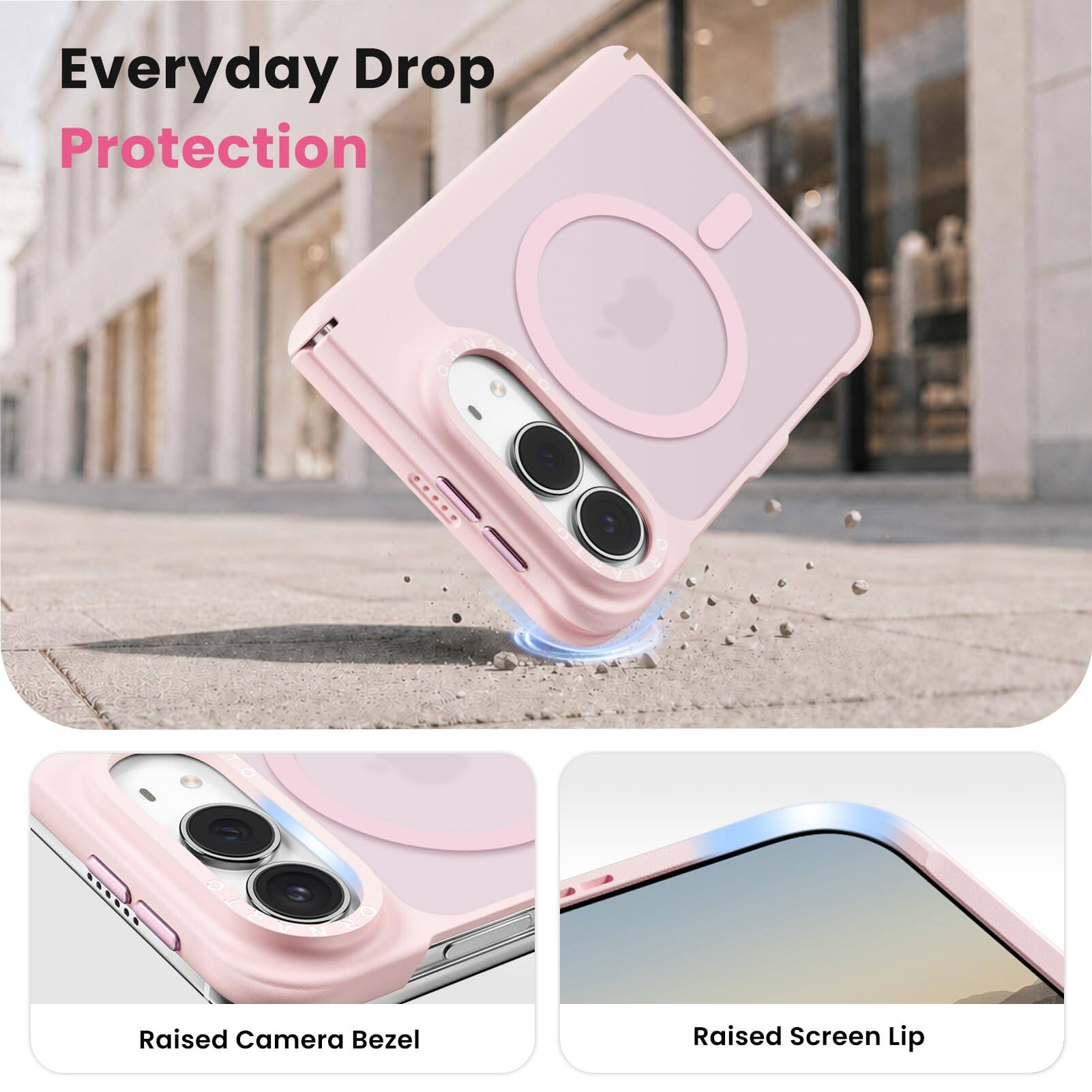 Everyday Drop Protection

Raised Camera Bezel
Raised Screen Lip