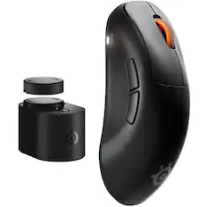 Front. SteelSeries - Rival Pro Wireless Optical Ergonomic Gaming Mouse with 8K Polling – Ultra-Wideband/RF for PC - Black.