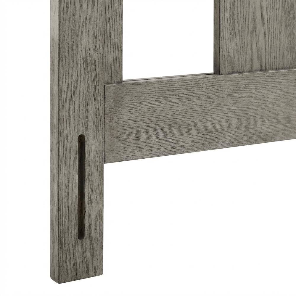 Alt View 1. FurniFact - Wood Full Headboard with Smooth Finish and Durable Construction - Gray.