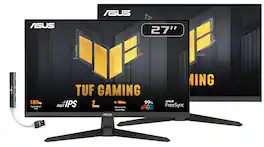 ASUS - TUF Gaming 27" FHD IPS Monitor, 1ms Response Time, Anti-Glare, Flicker Free, VESA Mount,HDMI & DKZ Hub, 2Pack - Black